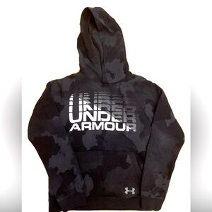 Under Armour Black and Grey Hoodie Size Youth Large